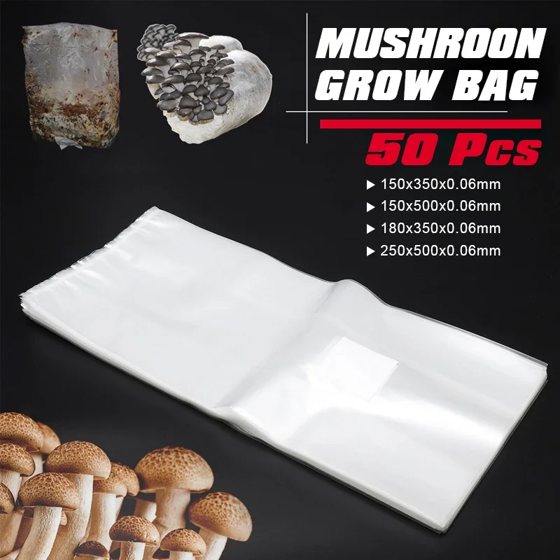 50Pcs PVC Mushroom Grow Bag Sp - Grow Bags recension och pris