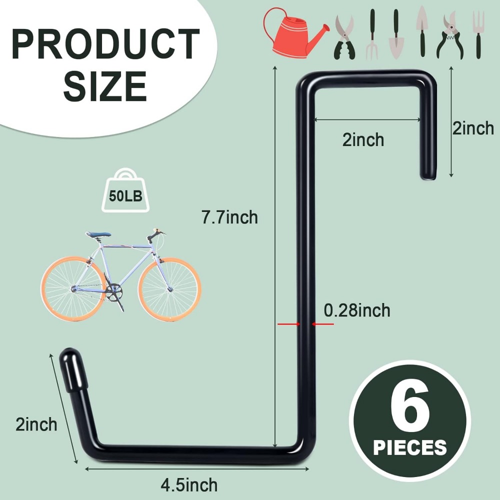 Larg 2/3/4/6/9 PCS Garage Hook - Gardening Tools Required recension och pris