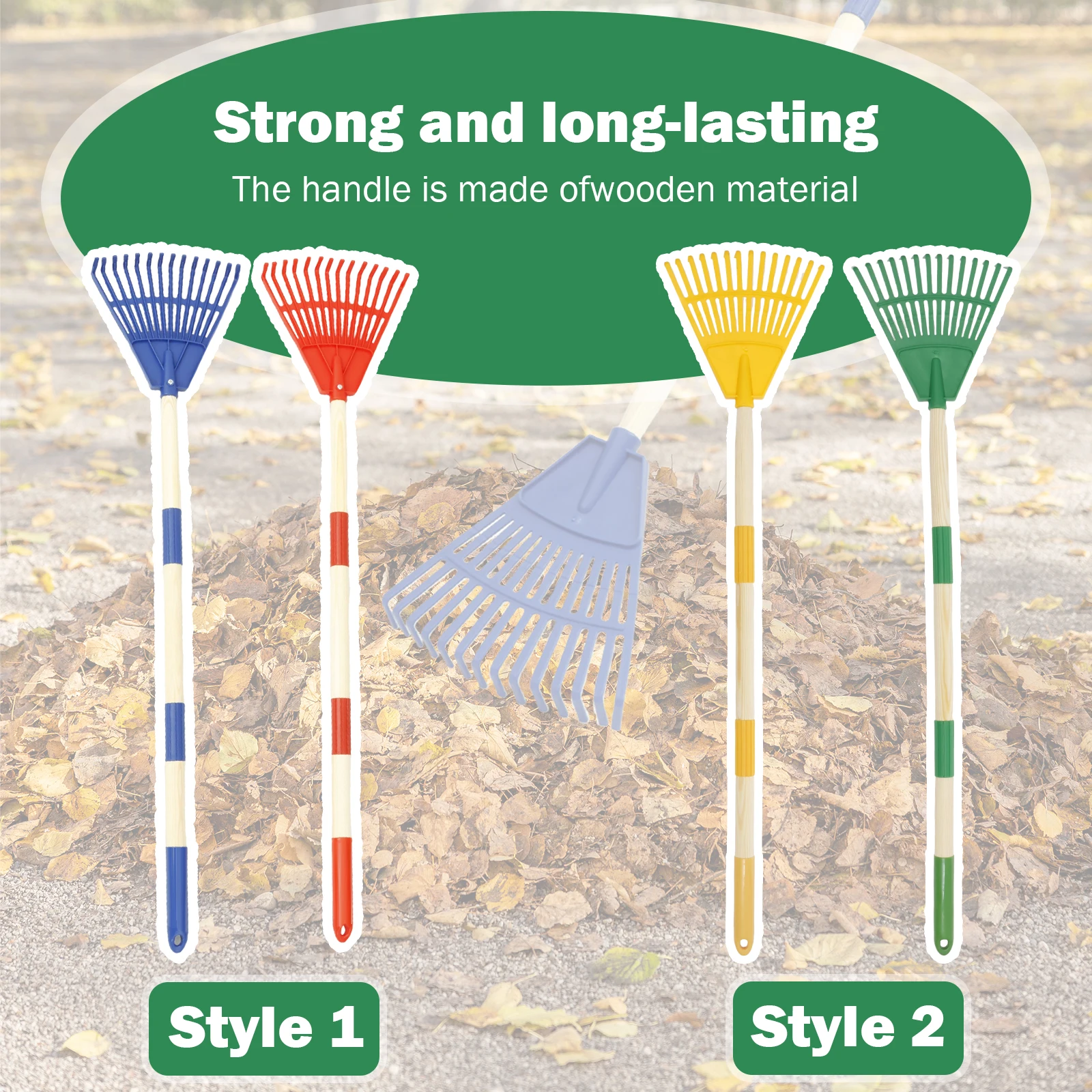 2Pcs Kids Leaf Rake Adjustable - Gardening Tools For 8 Year Olds recension och pris