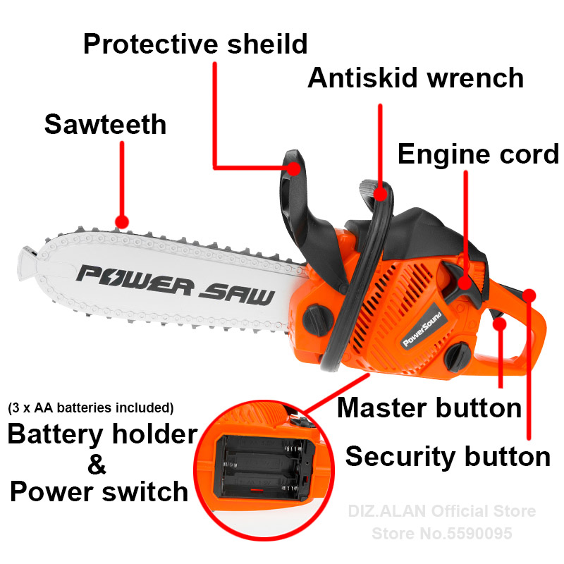 Electric Toy Chainsaw Kids Toy - Gardening Tools For 8 Year Olds recension och pris