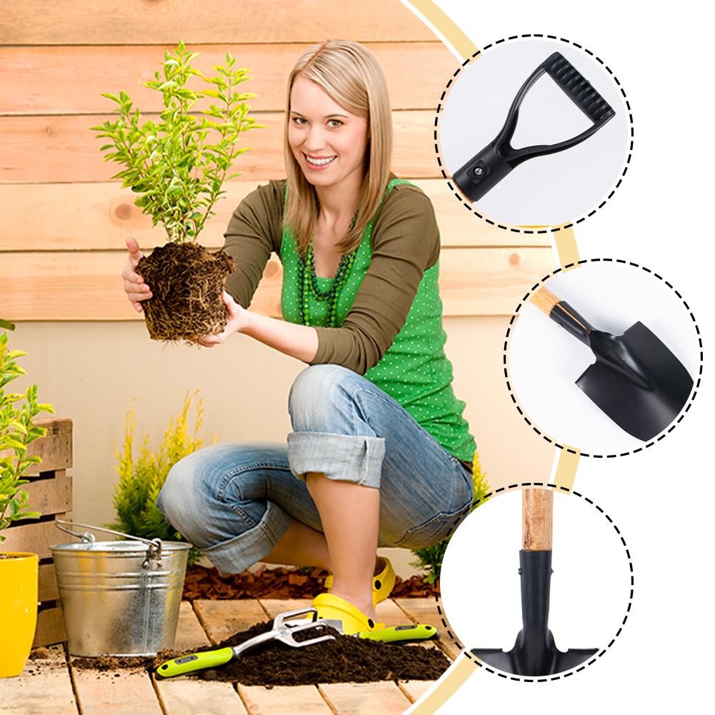 36cm Garden Shovel WIth Wooden - Gardening Tools For 8 Year Olds recension och pris